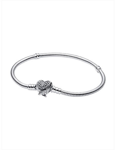 PULSERA PANDORA MOMENTS CON CADENA DE SERPIENTE CON CIERRE CORAZÓN ALADA EDICIÓN LIMITADA 593680C01