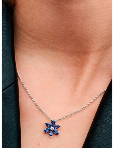 COLLAR PANDORA HERBARIO BRILLANTE AZUL 392387C02-45