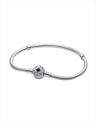 PULSERA PANDORA MOMENTS CADENA DE SERPIENTE CON CIERRE ESTRELLA POLAR 593584C02