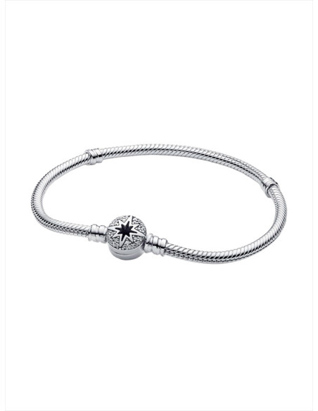 PULSERA PANDORA MOMENTS CADENA DE SERPIENTE CON CIERRE ESTRELLA POLAR 593584C02