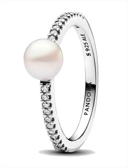 ANILLO PANDORA PERLA CULTIVADA AGUA DULCE Y PAVÉ 193158C01-52