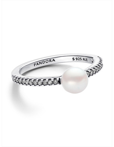 ANILLO PANDORA PERLA CULTIVADA AGUA DULCE Y PAVÉ 193158C01-52