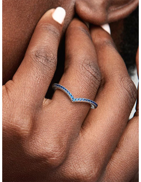 ANILLO PANDORA DESEO RELUCIENTE AZUL 196316C02-52