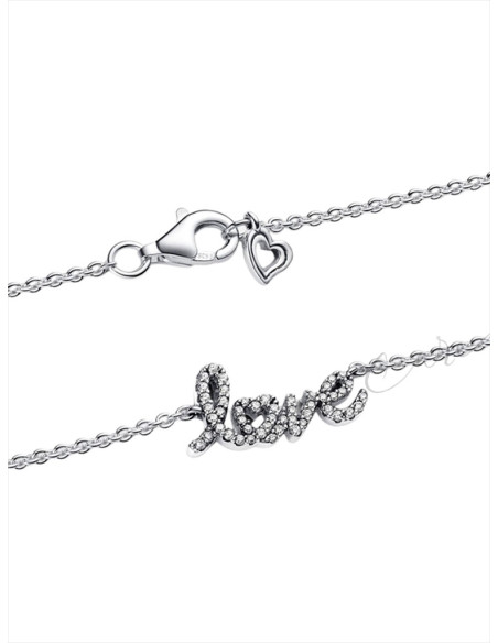 COLLAR PANDORA LOVE ESCRITO A MANO BRILLANTE 393076C01-45