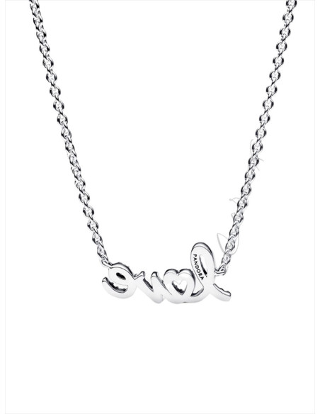 COLLAR PANDORA LOVE ESCRITO A MANO BRILLANTE 393076C01-45