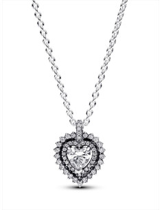 COLLAR PANDORA CORAZÓN HALO BRILLANTE 393099C01-45