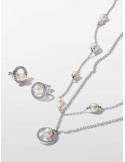 COLLAR PANDORA PERLA CULTIVADA Y PAVÉ 393165C01-45