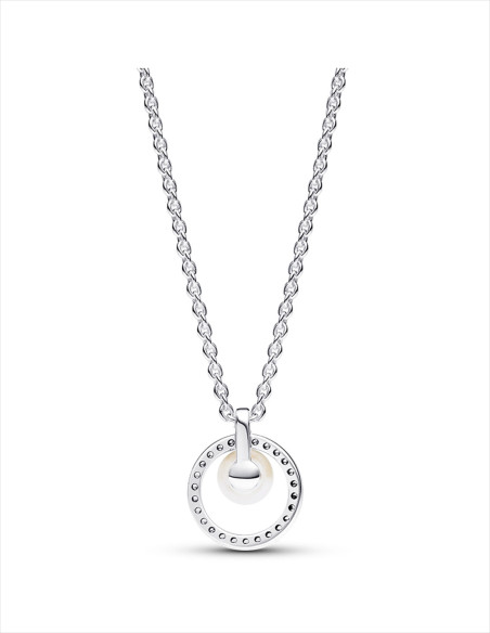 COLLAR PANDORA PERLA CULTIVADA Y PAVÉ 393165C01-45