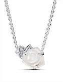COLLAR PANDORA ROSA BLANCA FLORECIENDO 393206C01-45