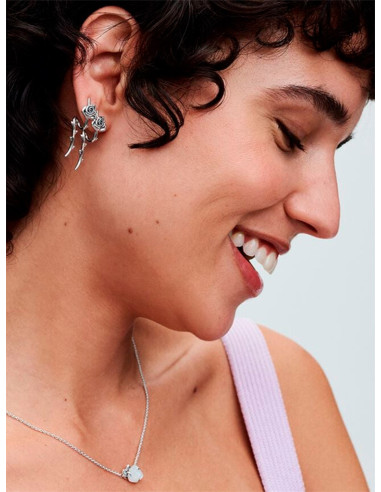 COLLAR PANDORA ROSA BLANCA FLORECIENDO 393206C01-45