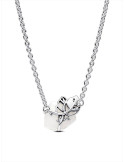 COLLAR PANDORA ROSA BLANCA FLORECIENDO 393206C01-45