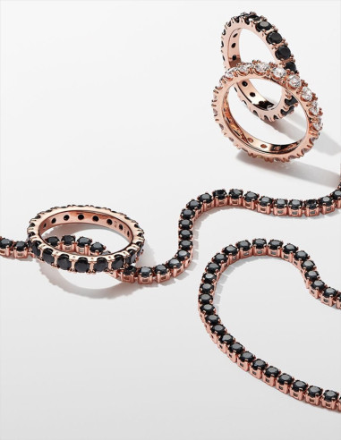 PULSERA PANDORA TENIS NEGRA BRILLANTE 581469C02