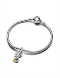CHARM COLGANTE PANDORA MONO MÓVIL EN DOS TONOS 763343C01