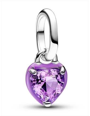 CHARM MINI COLGANTE PANDORA ME CHAKRA CORAZÓN MORADO 793042C04