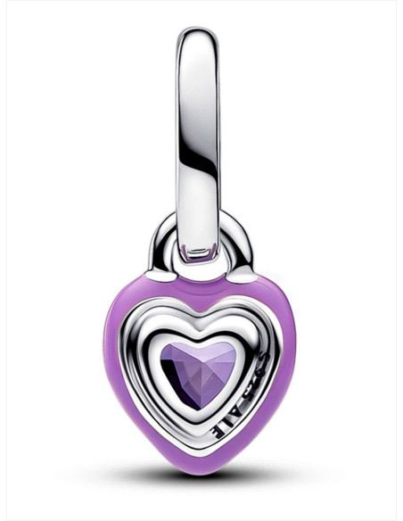 CHARM MINI COLGANTE PANDORA ME CHAKRA CORAZÓN MORADO 793042C04