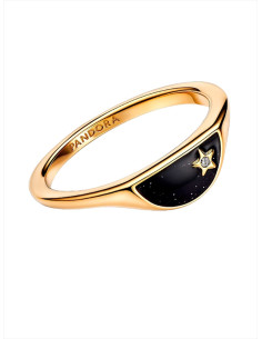 ANILLO PANDORA ME MITAD SELLO ESMALTADO 163325C01 2