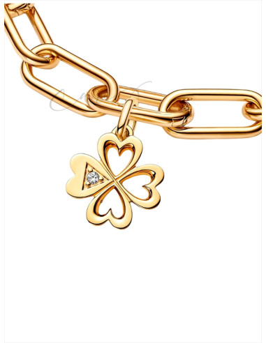 CHARM MEDALLÓN PANDORA ME CORAZÓN TRÉBOL DE CUATRO HOJAS 763034C01