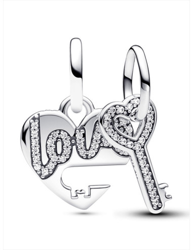 CHARM COLGANTE PANDORA DIVISIBLE CORAZÓN Y LLAVE 793081C01