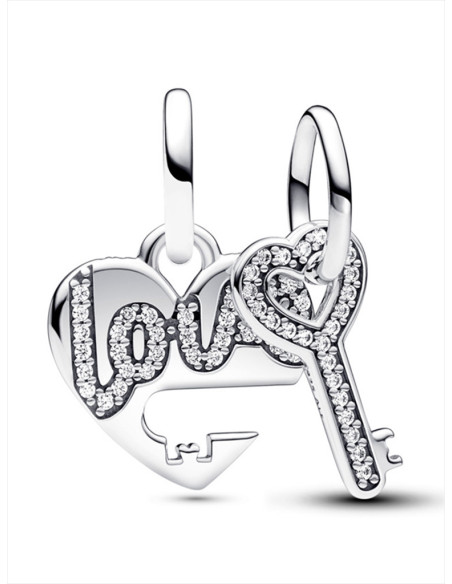 CHARM COLGANTE PANDORA DIVISIBLE CORAZÓN Y LLAVE 793081C01