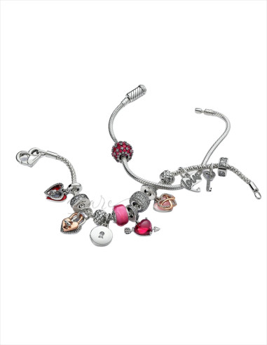 CHARM COLGANTE PANDORA DIVISIBLE CORAZÓN Y LLAVE 793081C01