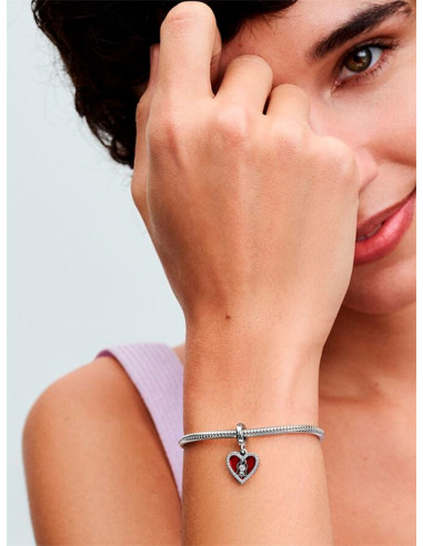 CHARM COLGANTE PANDORA DOBLE CORAZÓN ROJO Y CERRADURA 793119C01