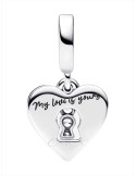 CHARM COLGANTE PANDORA DOBLE CORAZÓN ROJO Y CERRADURA 793119C01