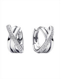 PENDIENTES DE ARO PANDORA PAVÉ CRUZADO 293150C01