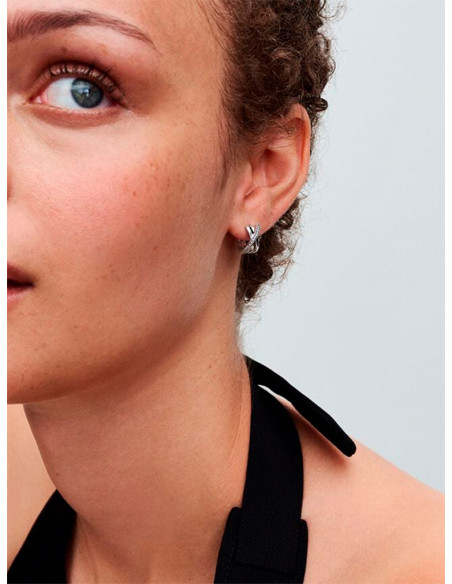 PENDIENTES DE ARO PANDORA PAVÉ CRUZADO 293150C01