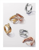 PENDIENTES DE ARO PANDORA PAVÉ CRUZADO 293150C01