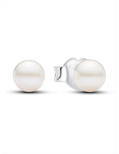 PENDIENTES DE BOTÓN PANDORA PERLA CULTIVADA DE AGUA DULCE 4.5 MM 293168C01