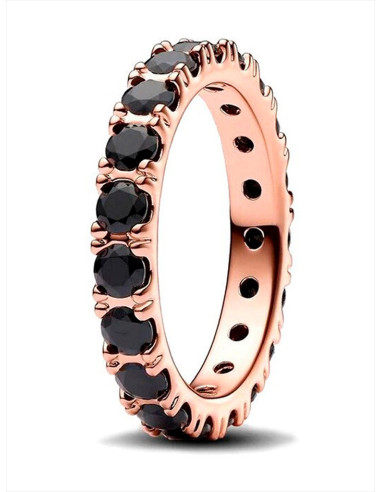 ANILLO PANDORA ETERNITY FILA NEGRA BRILLANTE 180050C02-52