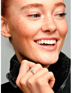 ANILLO PANDORA SOLITARIO CORAZÓN BRILLANTE 191165C01-54 2