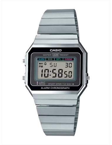 RELOJ UNISEX CASIO VINTAGE ICONIC A700WE-1AEF ACERO