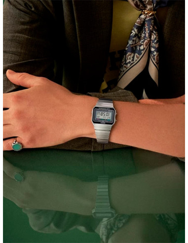 RELOJ UNISEX CASIO VINTAGE ICONIC A700WE-1AEF ACERO