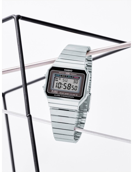 RELOJ UNISEX CASIO VINTAGE ICONIC A700WE-1AEF ACERO