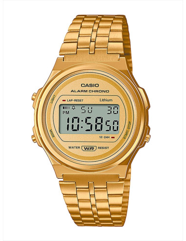 RELOJ UNISEX CASIO VINATGE ROUND A171WEG-9AEF DORADO