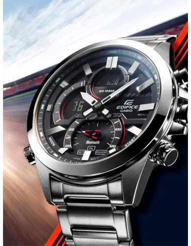 RELOJ HOMBRE CASIO EDIFICE ECB-30D-1AEF GRIS