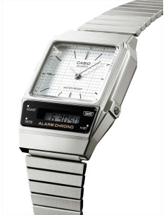 RELOJ UNISEX CASIO VINTAGE EDGY AQ-800E-7AEF PLATEADO 2