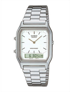 RELOJ UNISEX CASIO COLLECTION AQ-230A-7DMQYES PLATEADO