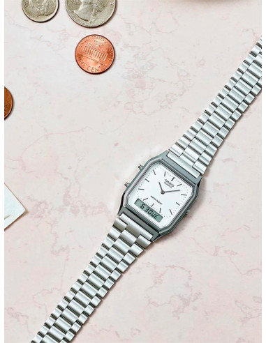 RELOJ UNISEX CASIO COLLECTION AQ-230A-7DMQYES ACERO