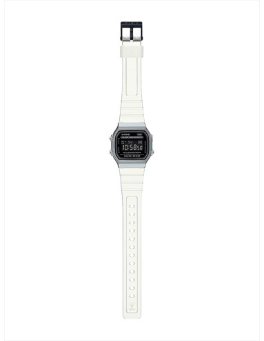 RELOJ UNISEX CASIO VINTAGE A168XES-1BEF PLATEADO TRANSPARENTE
