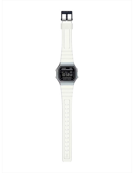RELOJ UNISEX CASIO VINTAGE A168XES-1BEF PLATEADO TRANSPARENTE