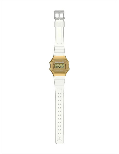 RELOJ UNISEX CASIO VINTAGE A168XESG-9AEF DORADO TRANSPARENTE