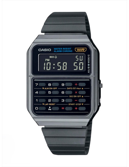 RELOJ UNISEX CASIO VINATGE CALCULADORA CA-500WEGG-1BEF GRIS