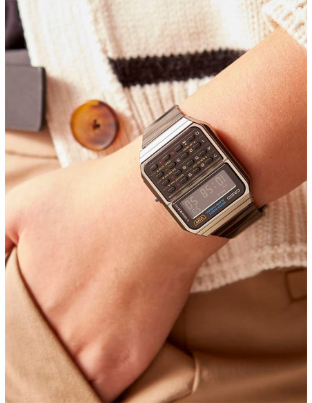 RELOJ UNISEX CASIO VINATGE CALCULADORA CA-500WEGG-1BEF GRIS