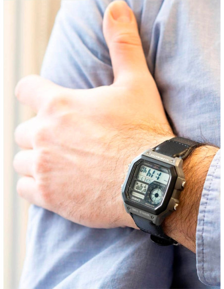 RELOJ HOMBRE CASIO COLLECTION AE-1200WHUB-8AVEF GRIS