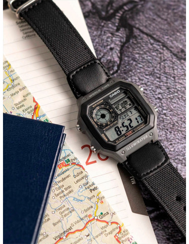 RELOJ HOMBRE CASIO COLLECTION AE-1200WHUB-8AVEF GRIS