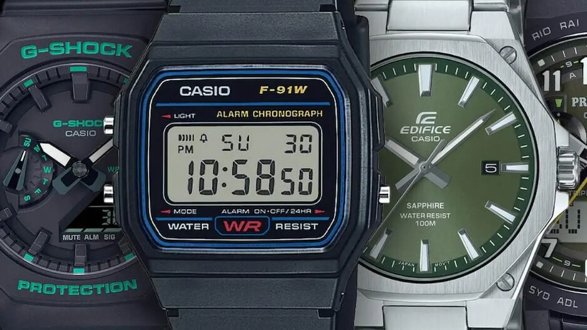 Selecci&oacute;n de relojes Casio de diferentes estilos y colecciones